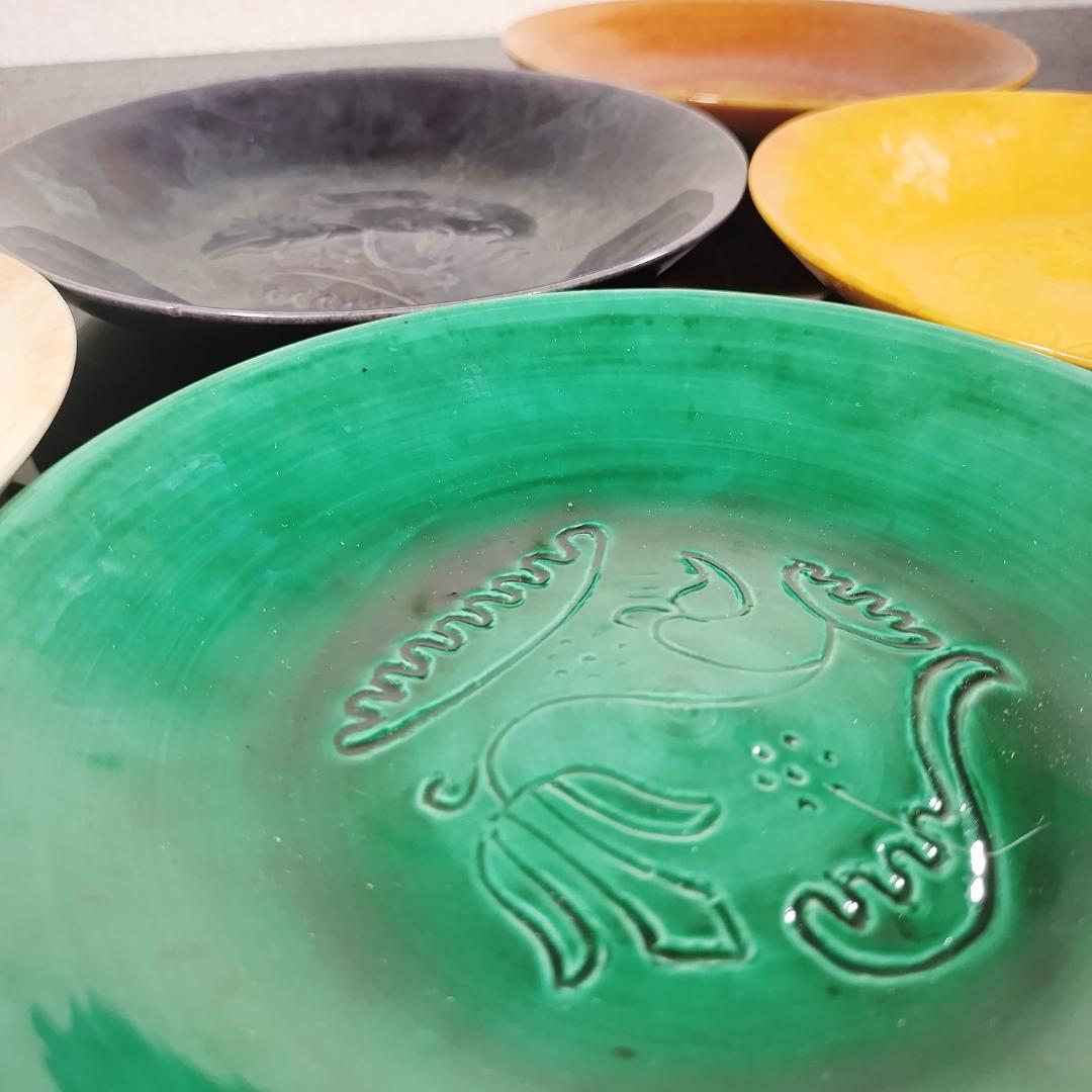 【極稀少】森野嘉光 銘々皿 5色 骨董 アンティーク 美品 入手困難 レトロ