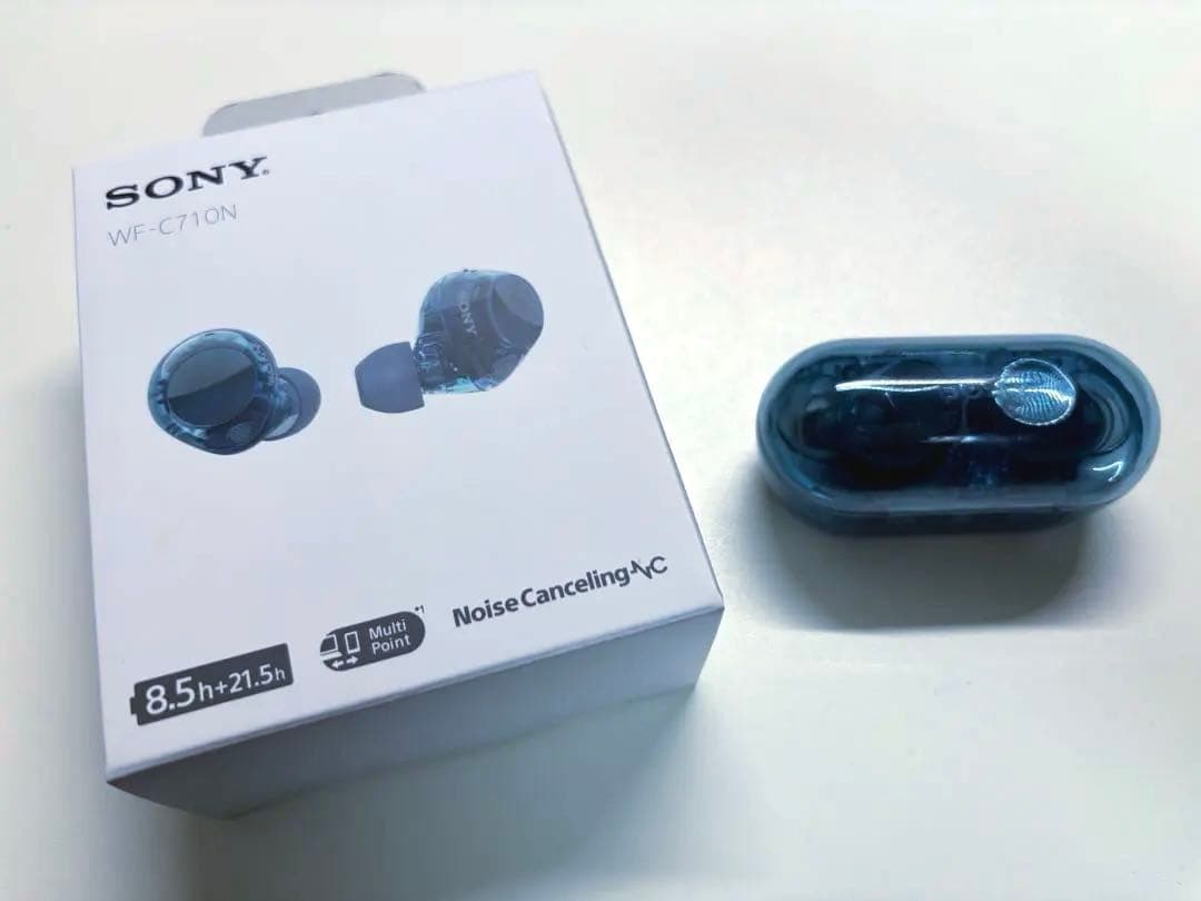 SONY WF-C710N ノイズキャンセリング　グラスブルー