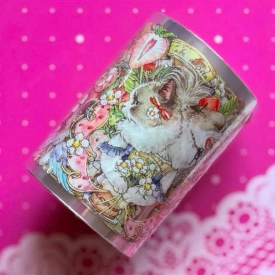 贝壳光 6.5cm×10m 布偶庄园 海外マスキングテープ　海外マステ　ネコ