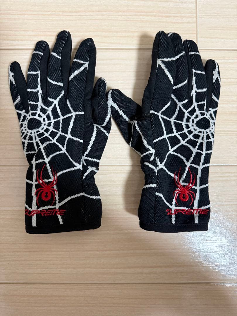 supremeスパイダー ブラック グローブ