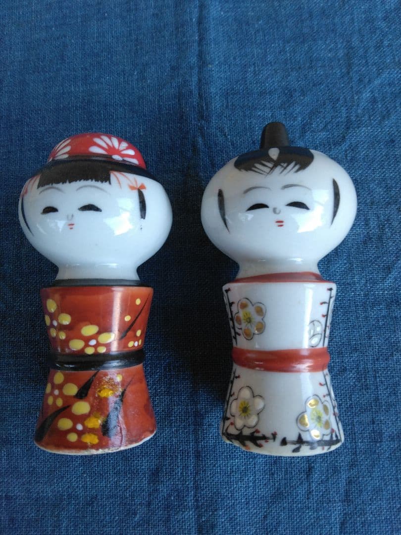 小さい磁器人形こけし10個まとめて。