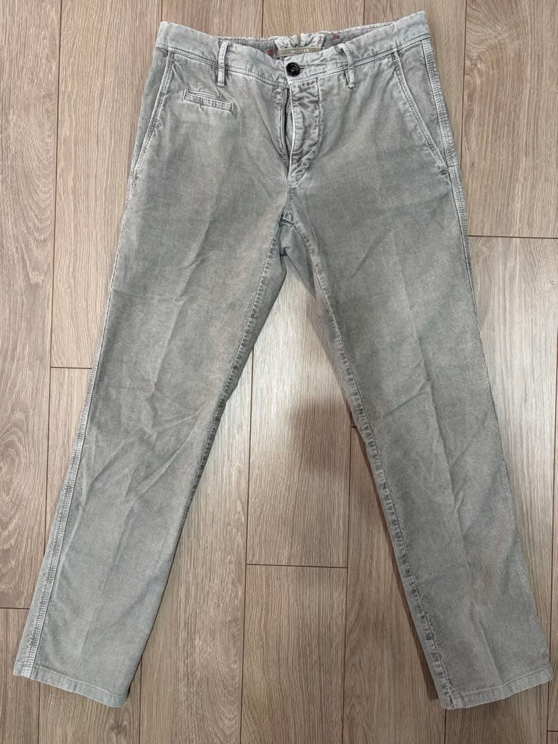 秋冬 INCOTEX SLACKS コーデュロイパンツ 30 グレージュ