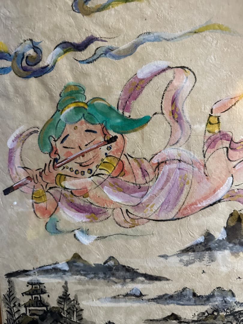 焱龍游画　墨彩天女