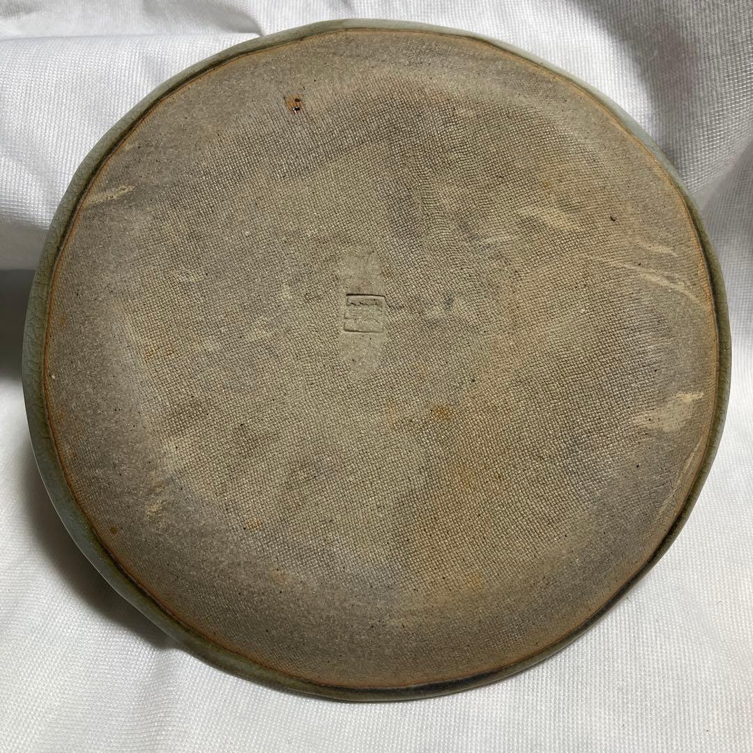 渋草焼の赤絵皿　渋草柳造