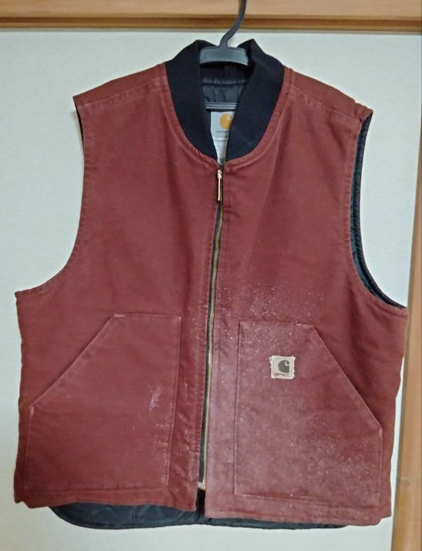Carhartt バーガンディ ベスト Lサイズ　made in USA
