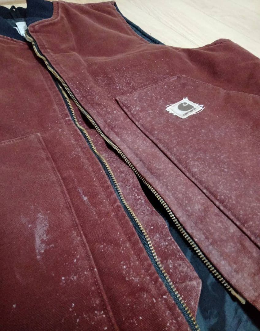 Carhartt バーガンディ ベスト Lサイズ　made in USA