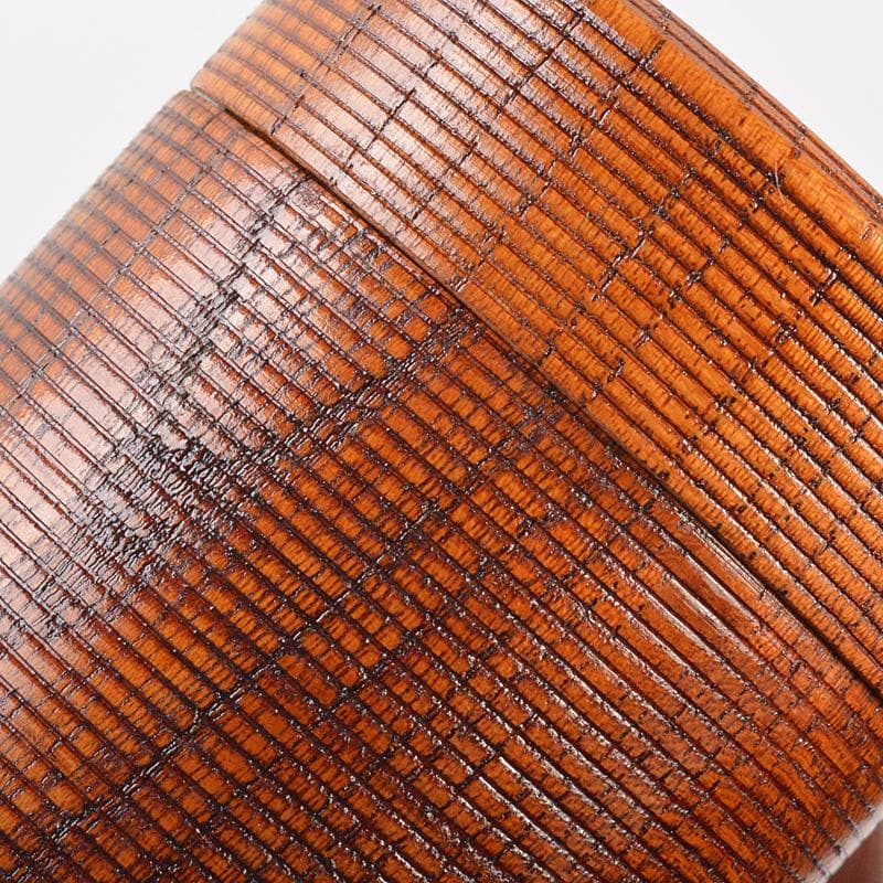 茶道具　桐峰造　欅　茶入　共箱　V　6596