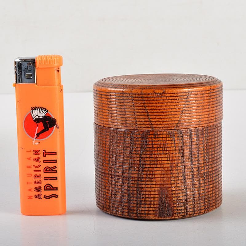 茶道具　桐峰造　欅　茶入　共箱　V　6596