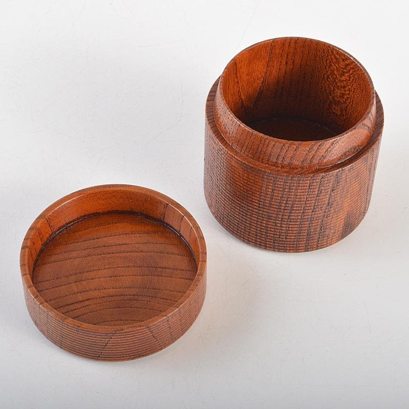 茶道具　桐峰造　欅　茶入　共箱　V　6596