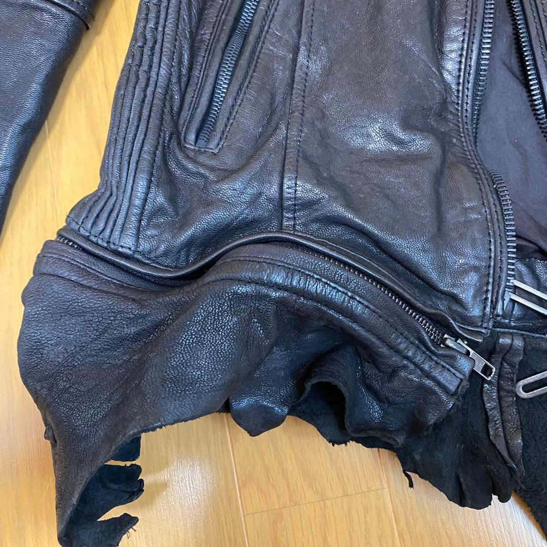 JACK ROSE 黒レザージャケット シングルライダースジャケット　サイズ4