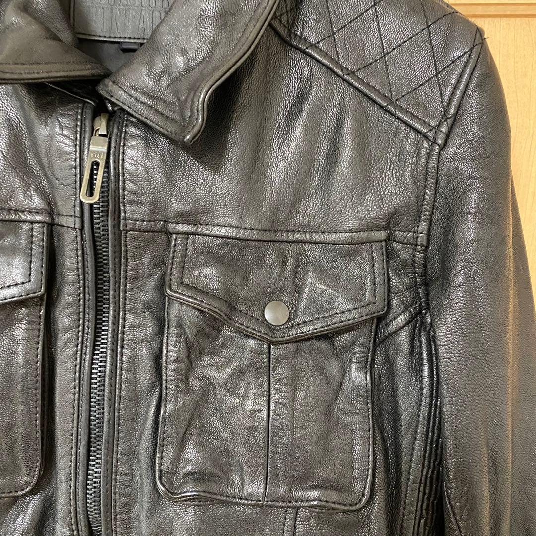 JACK ROSE 黒レザージャケット シングルライダースジャケット　サイズ4