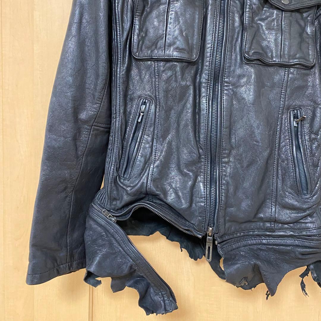 JACK ROSE 黒レザージャケット シングルライダースジャケット　サイズ4