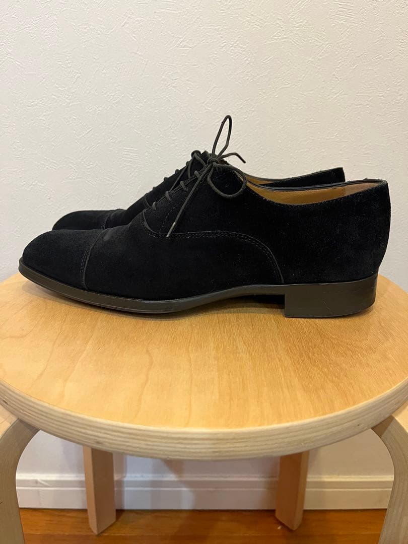 ※年末年始限定セール【美品】サントーニ ネイビースエード ストレートチップ