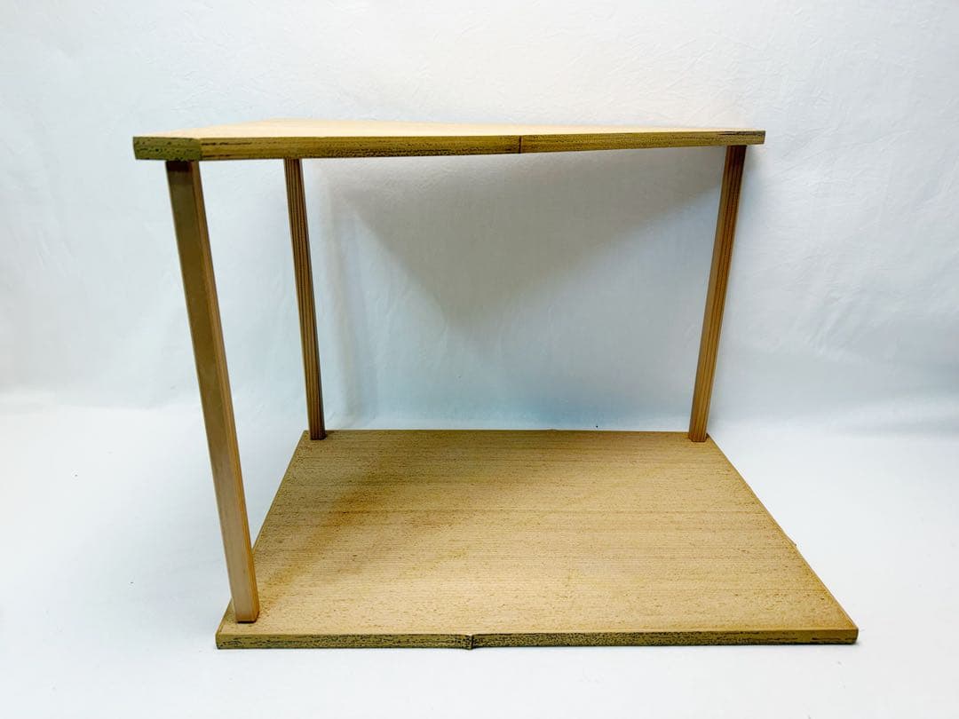 ほぼ未使用 茶道具 山里棚 竹張砂摺 利休好写し 組立式 炉・風炉兼用 元箱