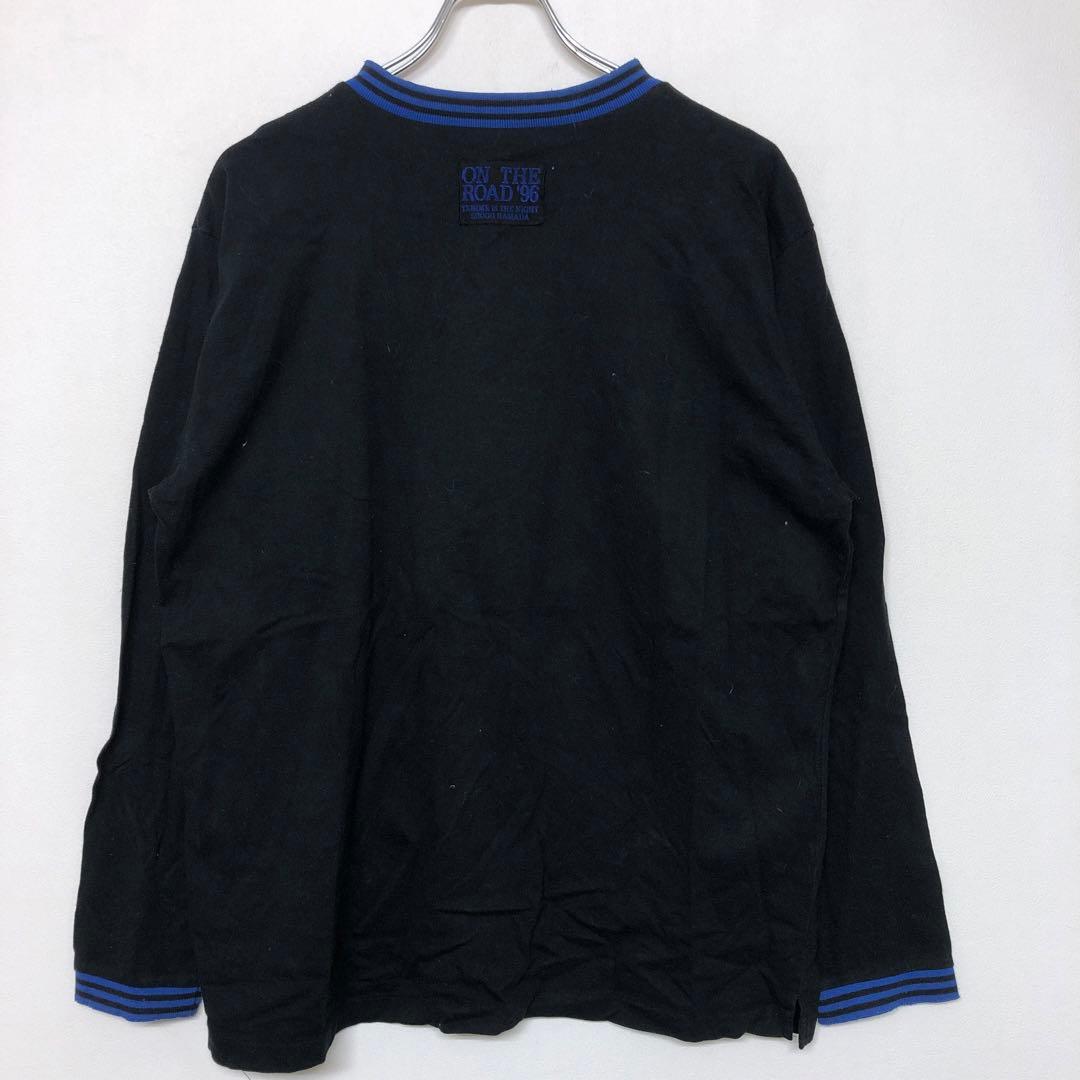 浜田省吾 ON THE ROAD '96 プリント Vネック ロンT 日本製
