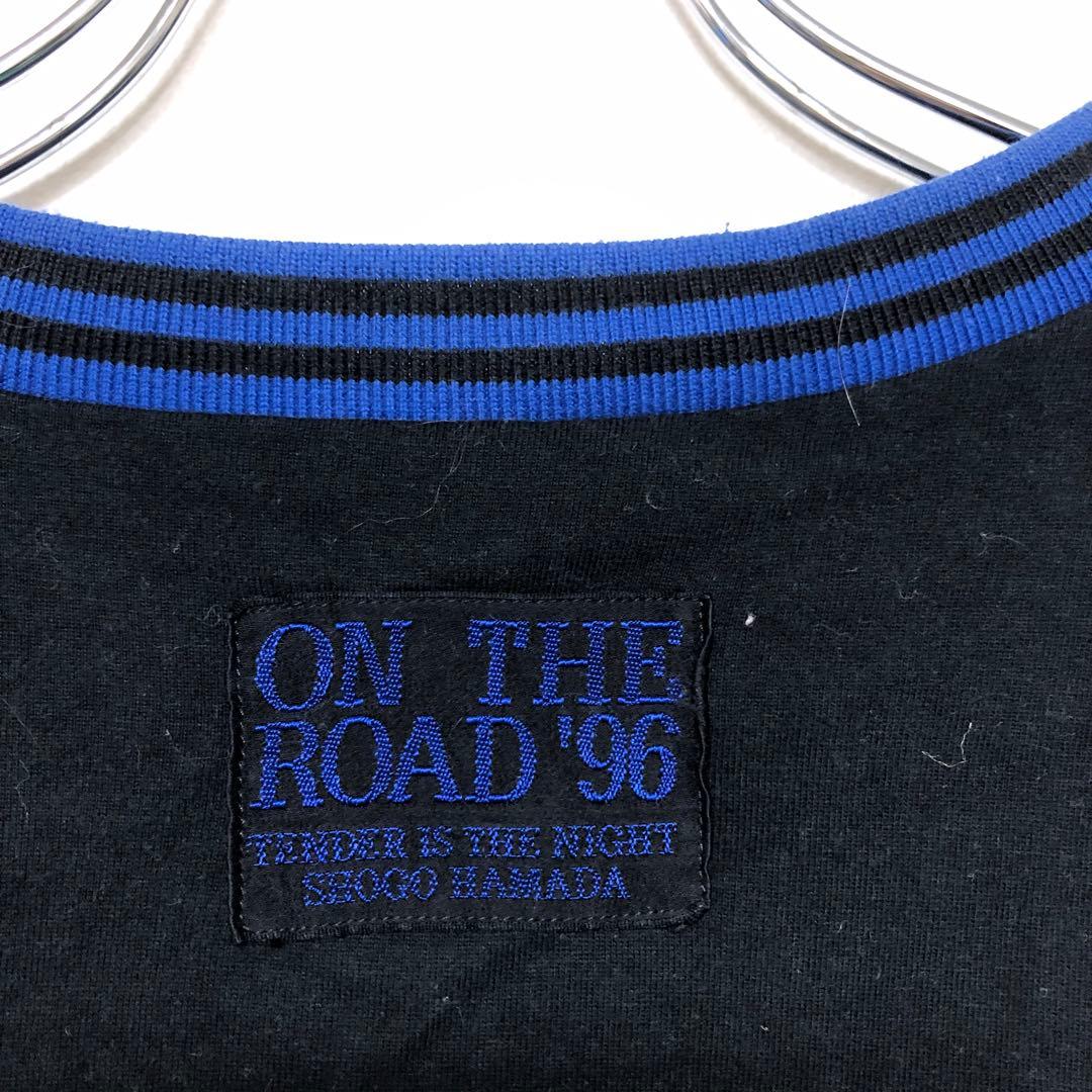 浜田省吾 ON THE ROAD '96 プリント Vネック ロンT 日本製
