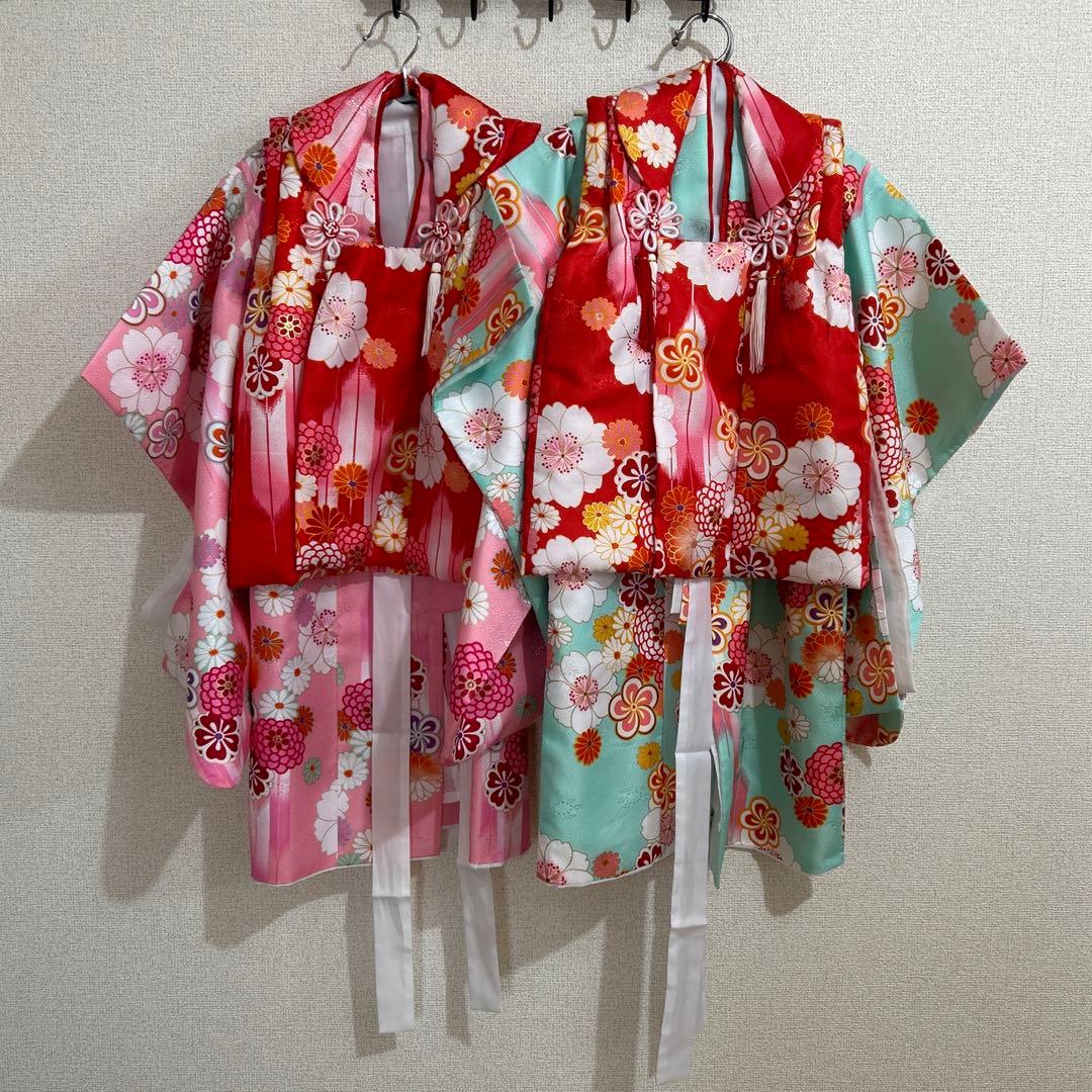 七五三　3歳女の子　双子　着物セット