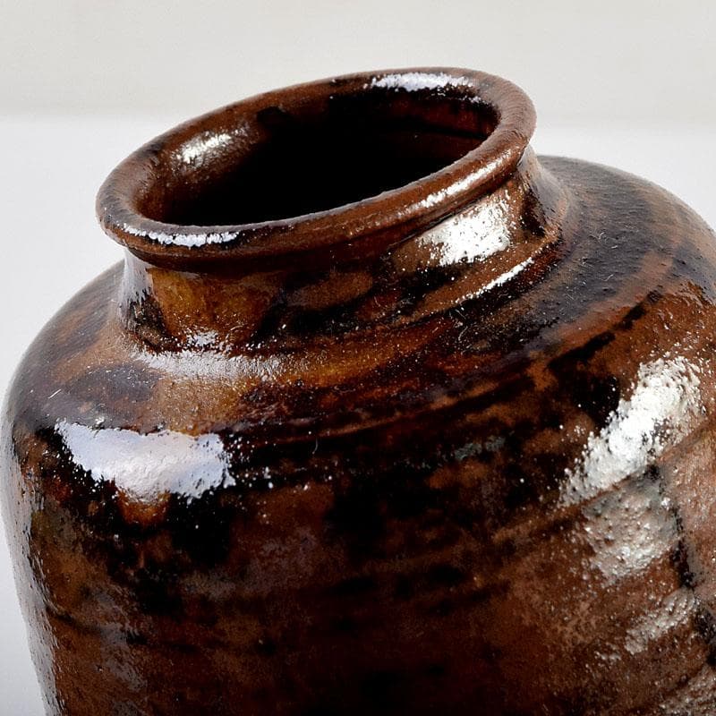 茶道具　瑞光窯造　佐々木八十二作　筒井写　瀬戸茶入　仕覆付　共箱　C　8909