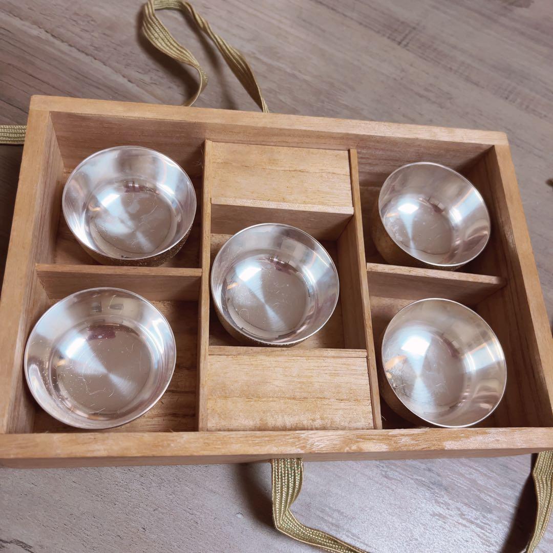 純銀製 お猪口5客