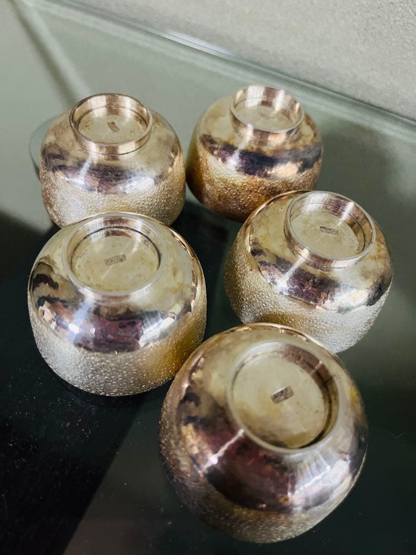 純銀製 お猪口5客