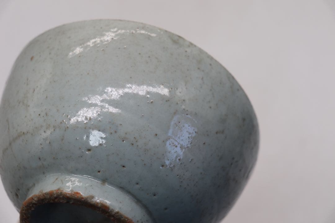 李朝　白磁茶碗　木箱付　送料込み250214