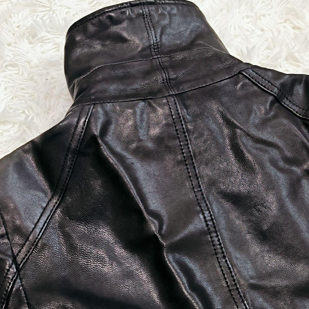 FUGA シングルライダースジャケット レザージャケット ゴートスキン 山羊革