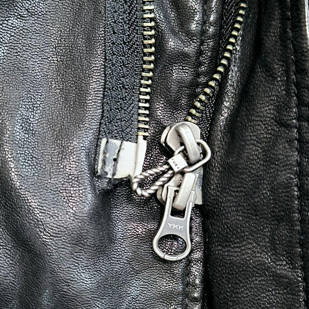 FUGA シングルライダースジャケット レザージャケット ゴートスキン 山羊革