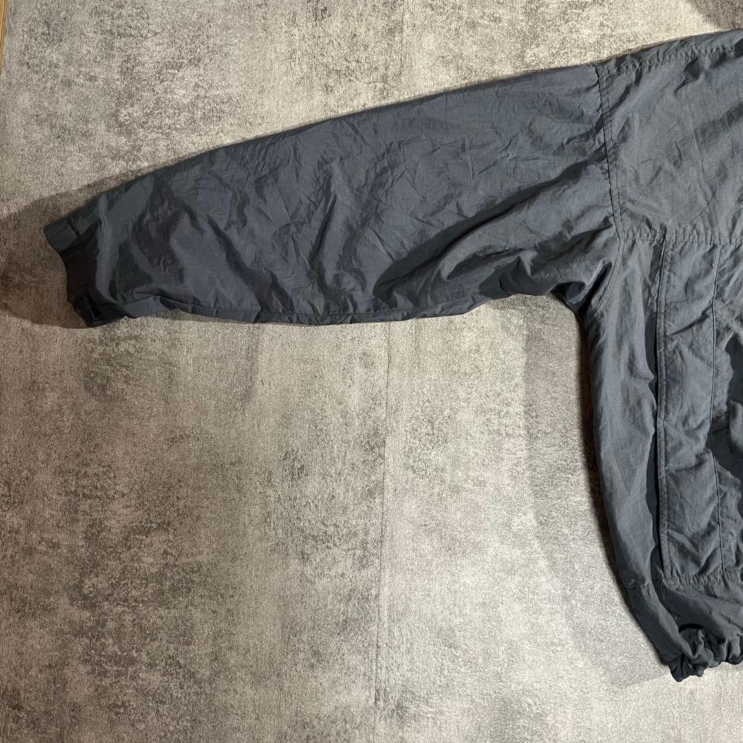 90'sColumbia古着ウォームアップジャケット短丈灰色/黒刺繍ロゴLサイズ