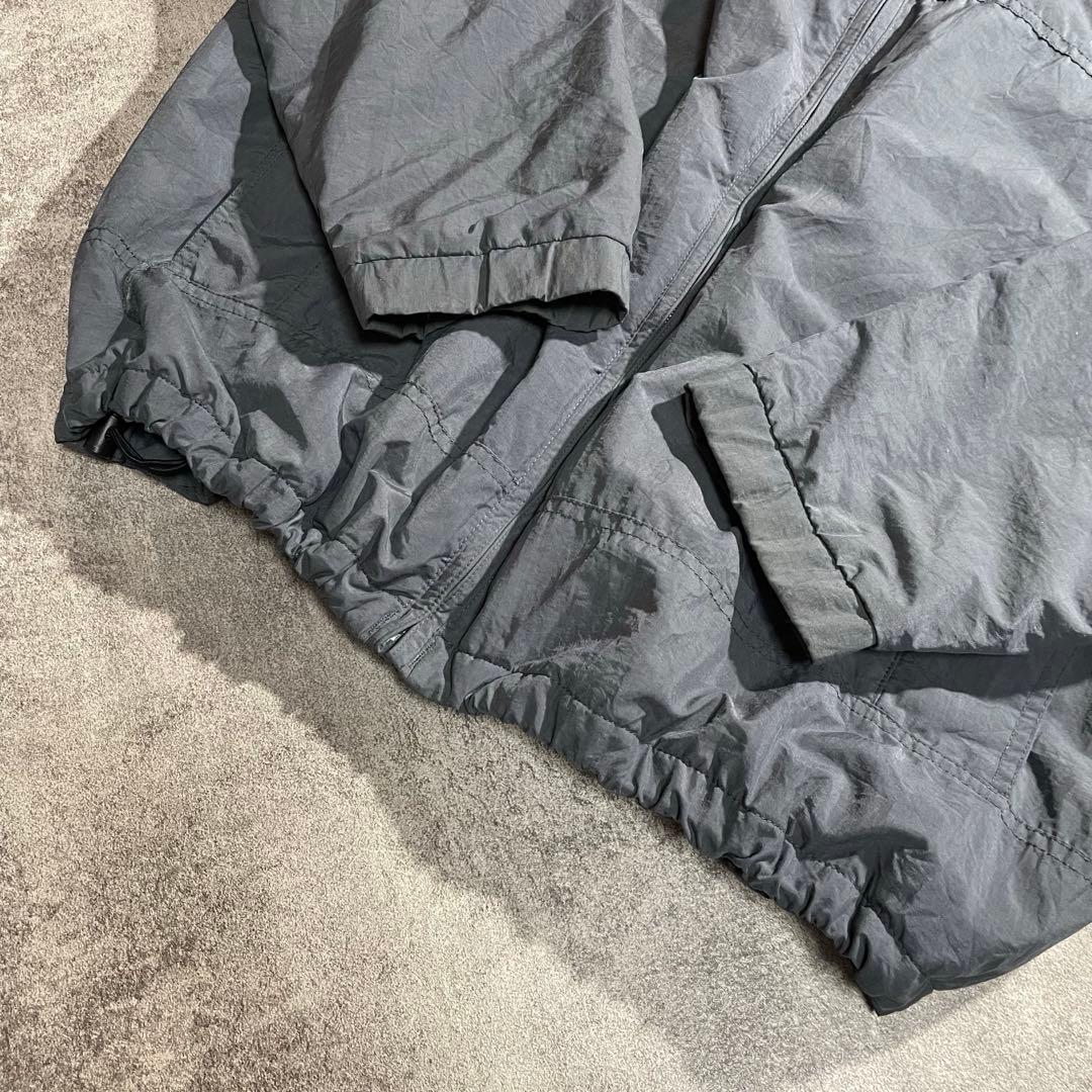 90'sColumbia古着ウォームアップジャケット短丈灰色/黒刺繍ロゴLサイズ