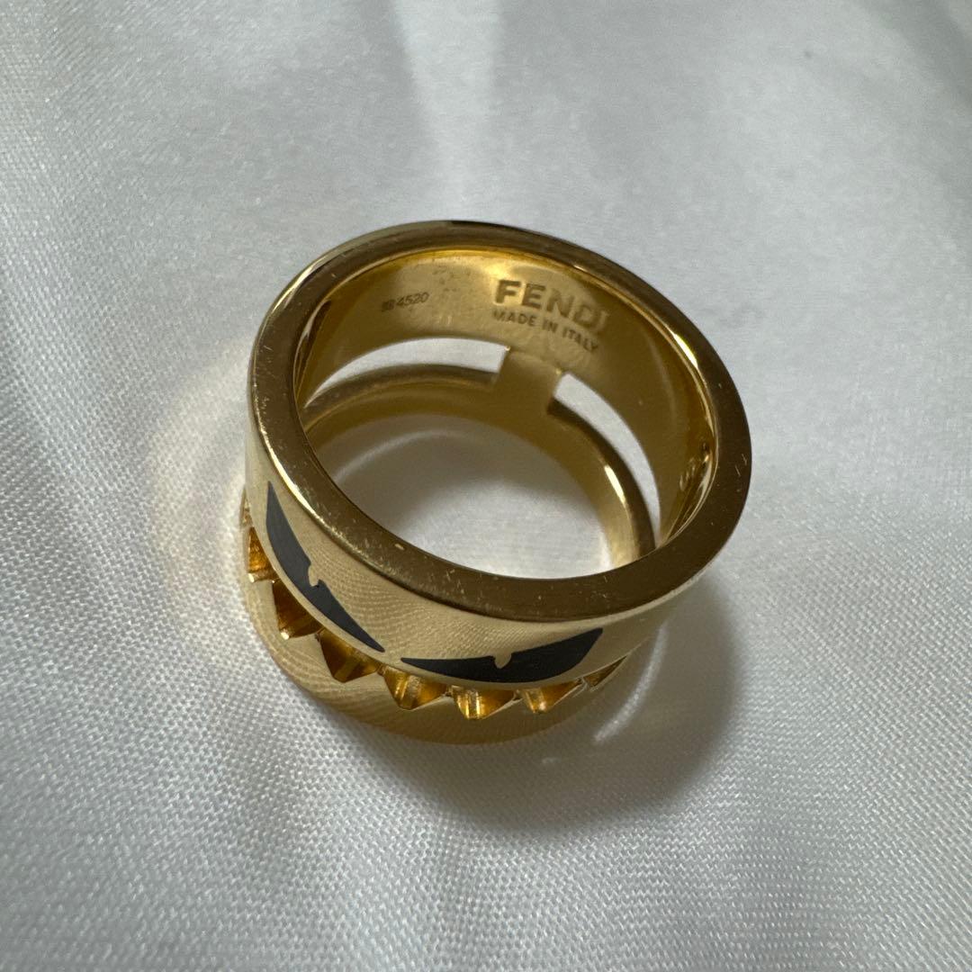 FENDI モンスター　リング　ゴールド