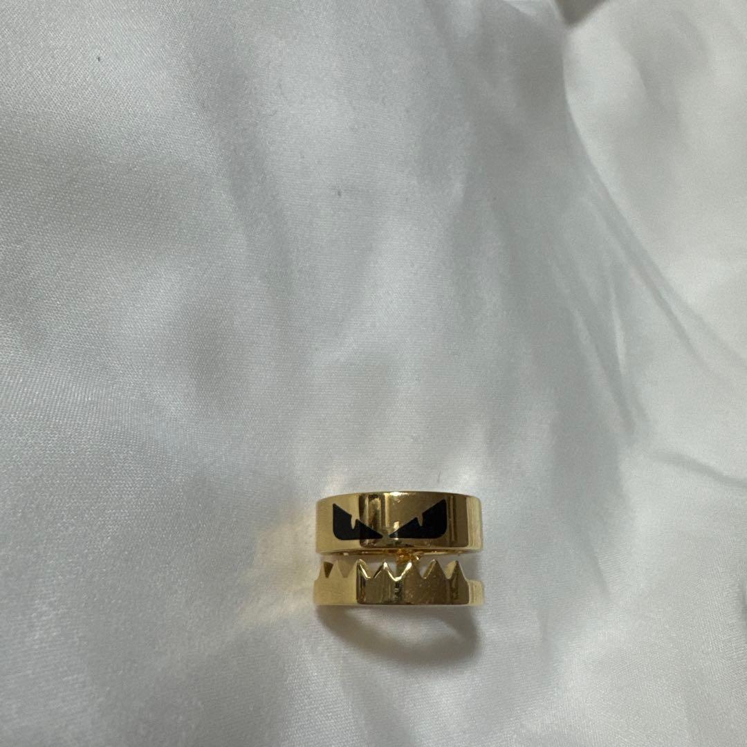 FENDI モンスター　リング　ゴールド