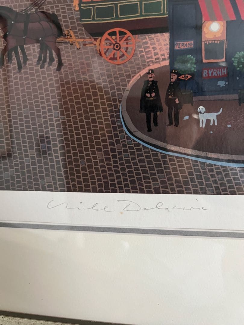 ミッシェル・ドラクロワ　エッフェル塔の灯り シルクスクリーン