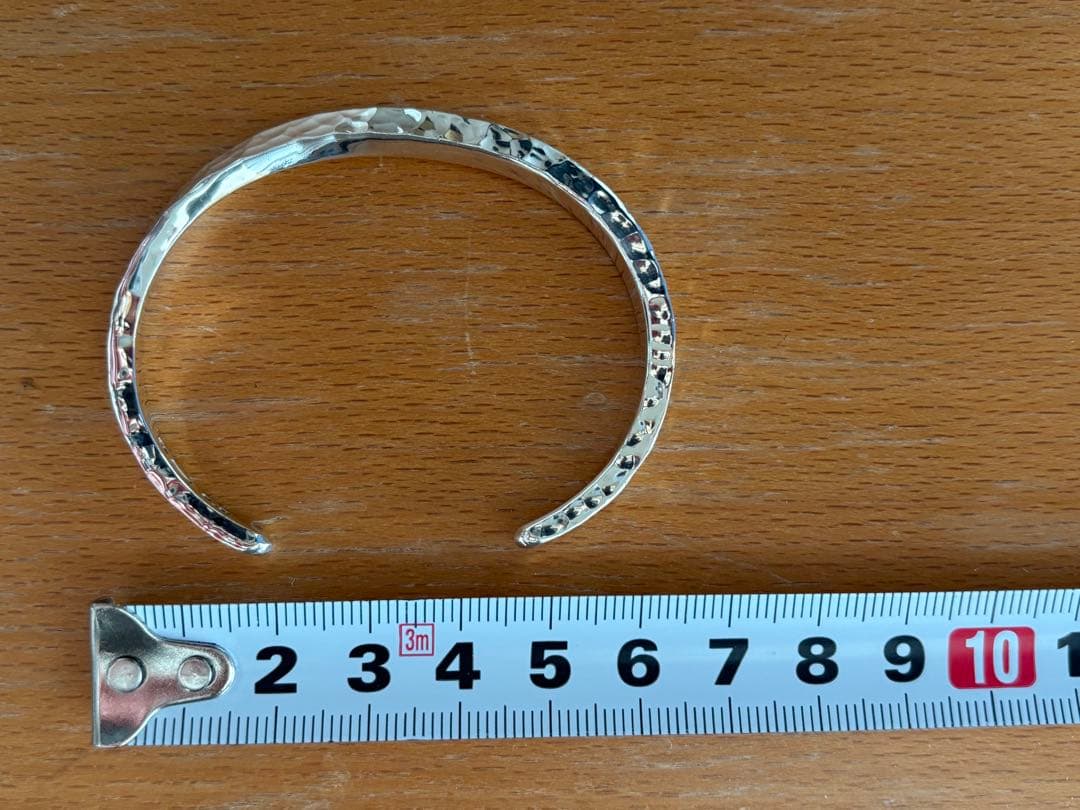 市松　シルバー　スパイラルバングル　イチマツ