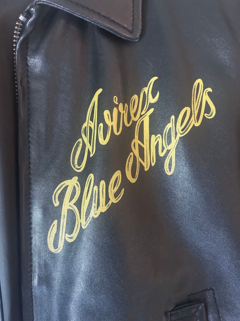 AVIREX レザージャケット ブルーエンジェルス サイズM