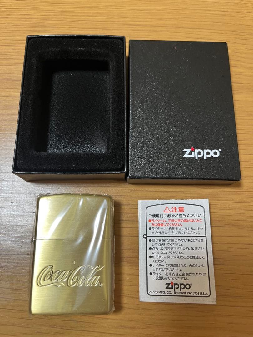 Coca-Cola ゴールド Zippo未使用　オイルなし