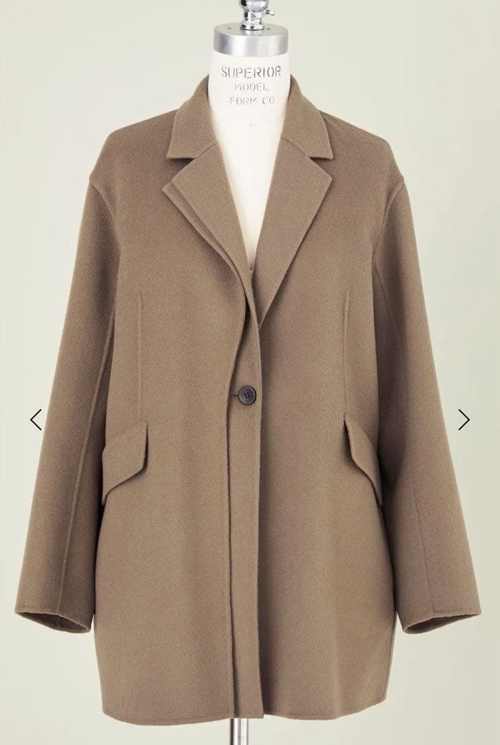 conteダブルラベルリバーコート美品