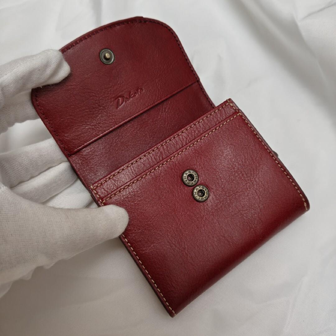 未使用級　ゆべしさん　dakota ２つ折り財布トゥリパーノ　赤