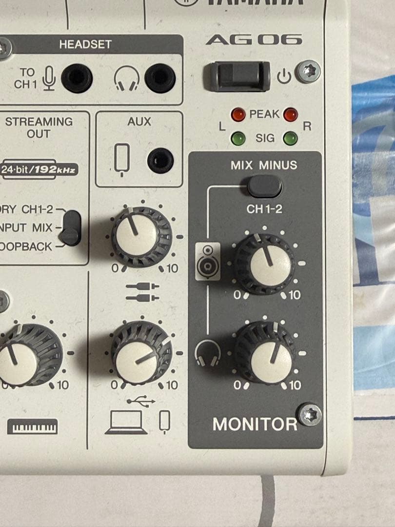 R*i様 YAMAHA ヤマハ AG06MK2 ホワイト 若干難あり