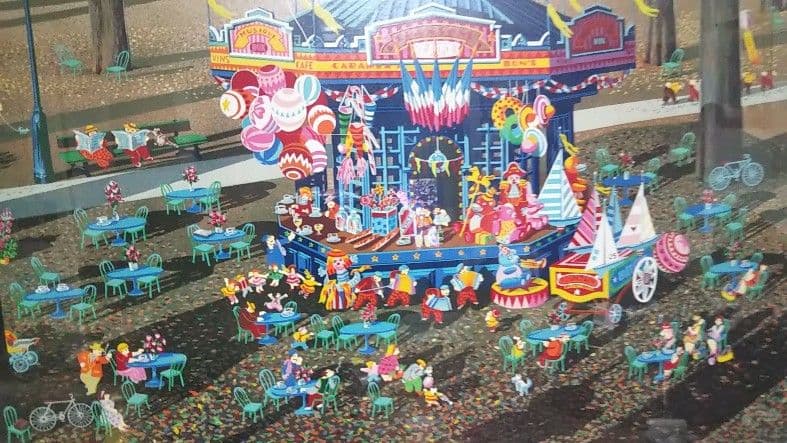 美品　アコーディオンプレイヤー　　ヒロ・ヤマガタ　　シルクスクリーン