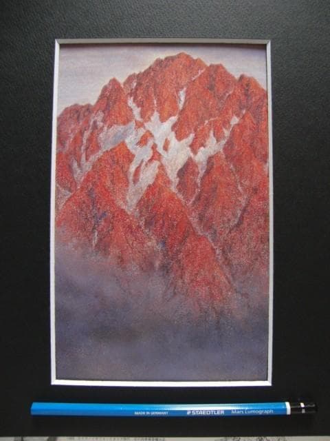 新井 富美郎 【峻岳】 希少画集画、状態良好、新品高級額装付