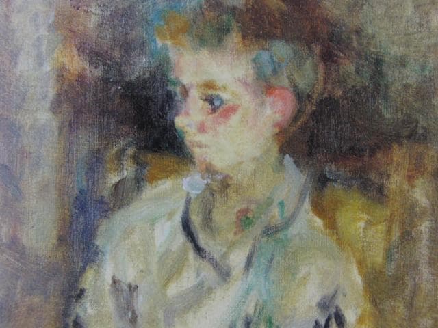 庄司栄吉、【スペインの子供】、希少な画集画、新品高級額・額装付