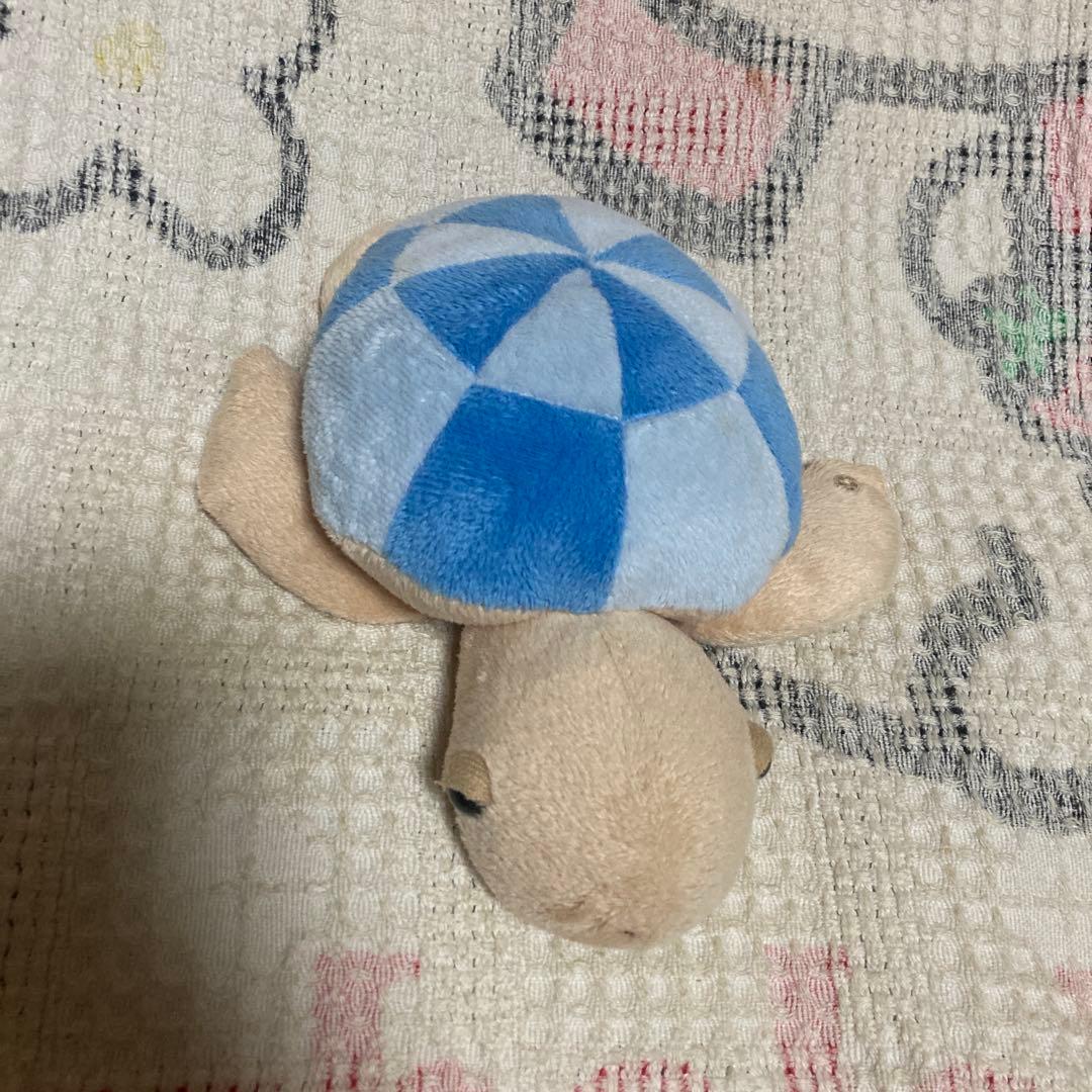 モンスイユ　MAY BLUE カメ　ぬいぐるみ　中古品　穴あき有