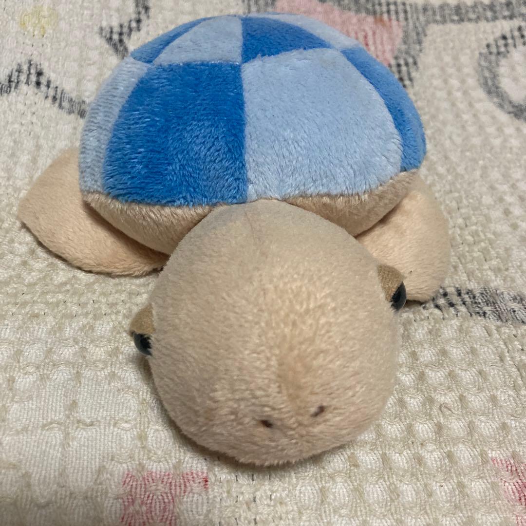 モンスイユ　MAY BLUE カメ　ぬいぐるみ　中古品　穴あき有