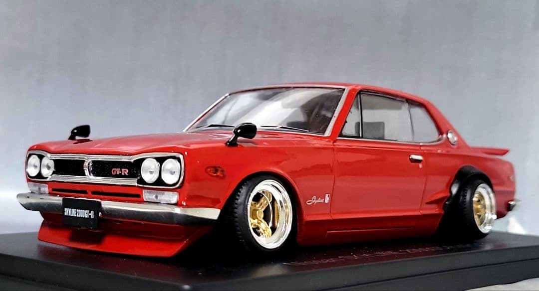 1/24　スカイライン改　ハコスカGT-R　シャドー　ホイール　深リム