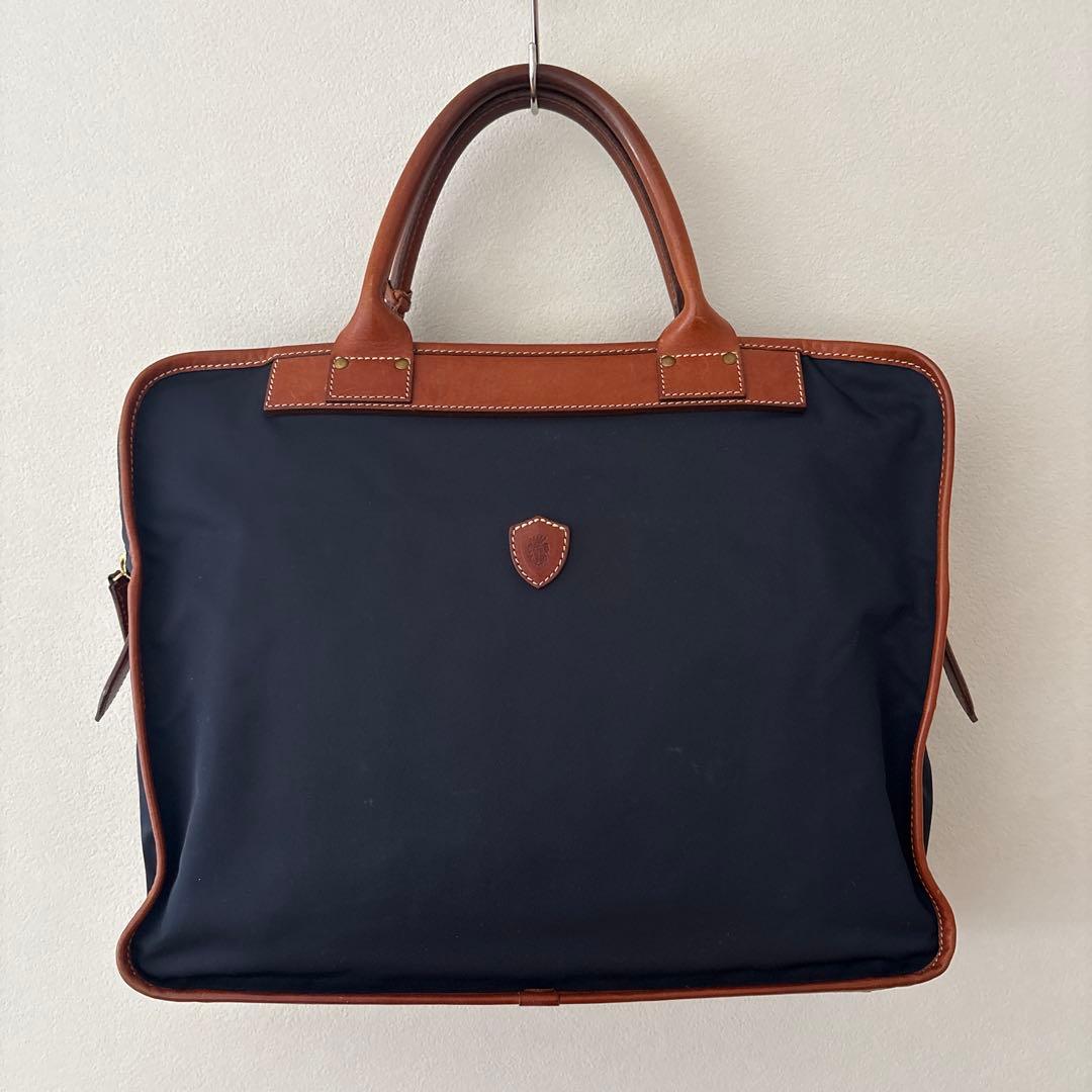 Felisi フェリージ ナイロン/レザー ブリーフケース 1724DS 濃紺