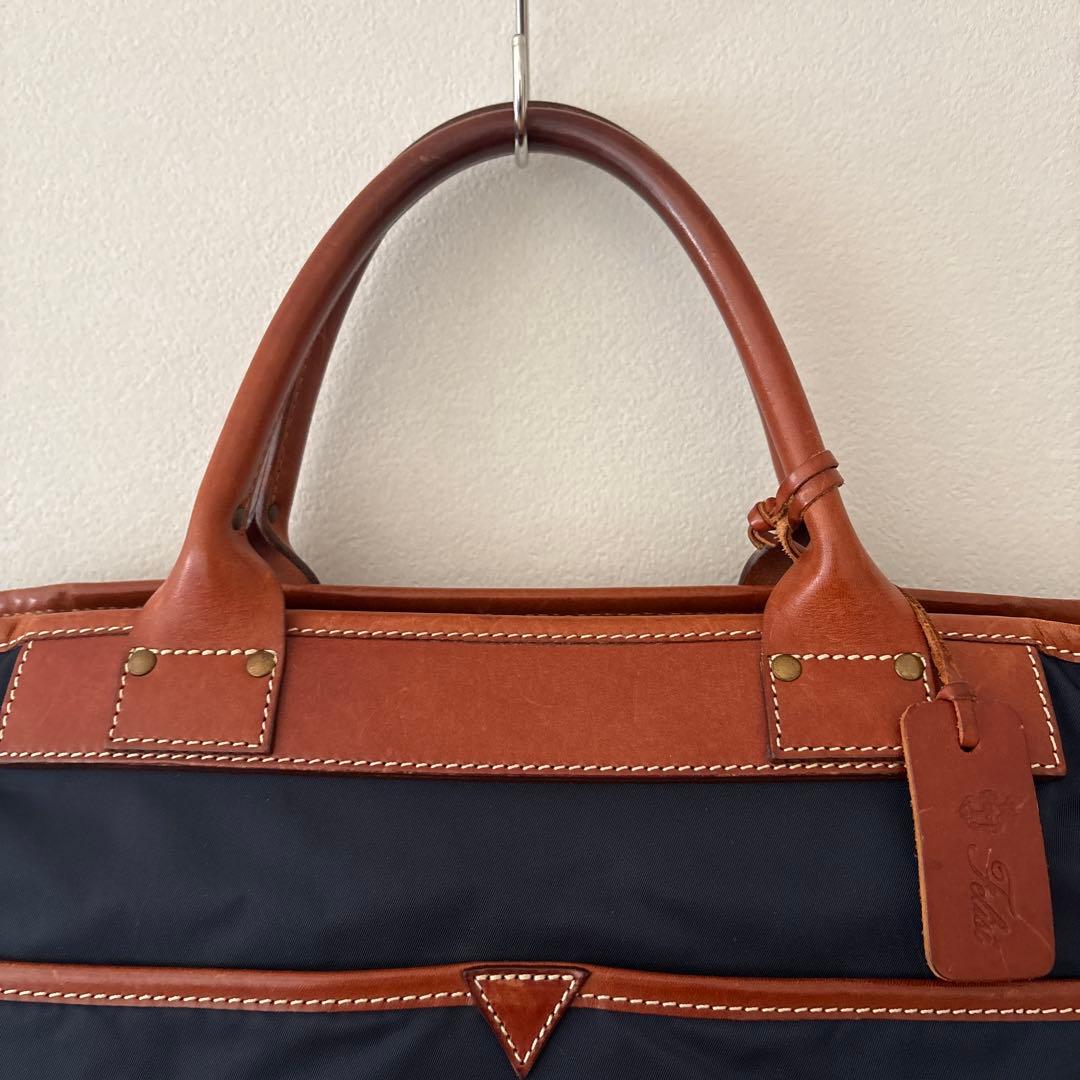 Felisi フェリージ ナイロン/レザー ブリーフケース 1724DS 濃紺