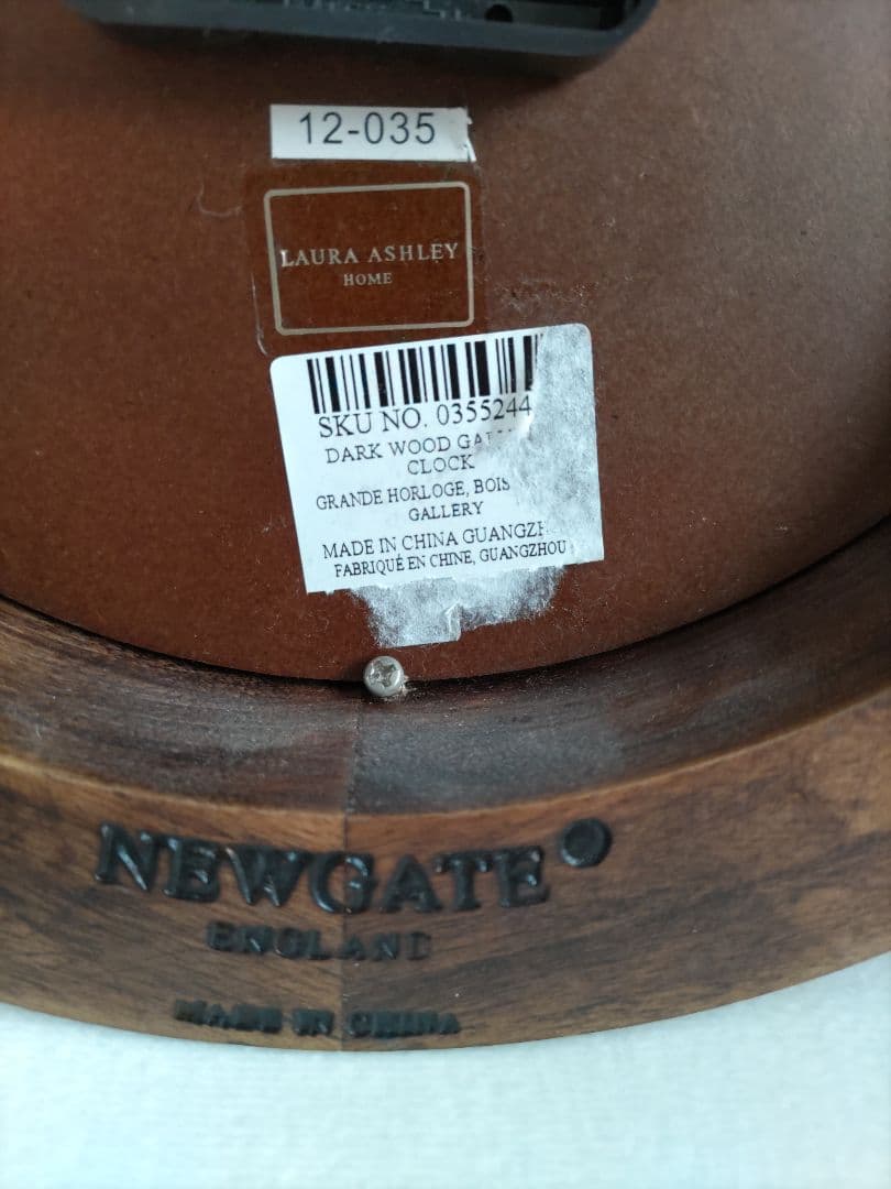 LAURA ASHLEY ローラアシュレイ 掛時計 アンティーク調ブラウン