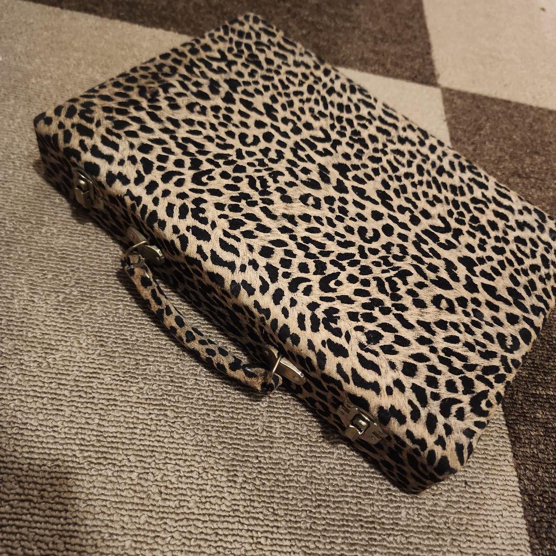 麻雀セット ヒョウ柄ケース付き　背竹　骨