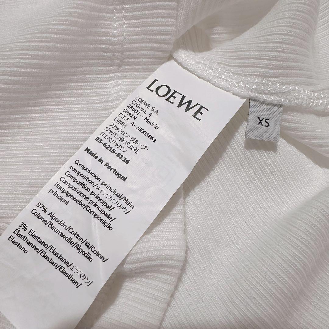 LOEWE リブ編み ホワイト タンクトップ