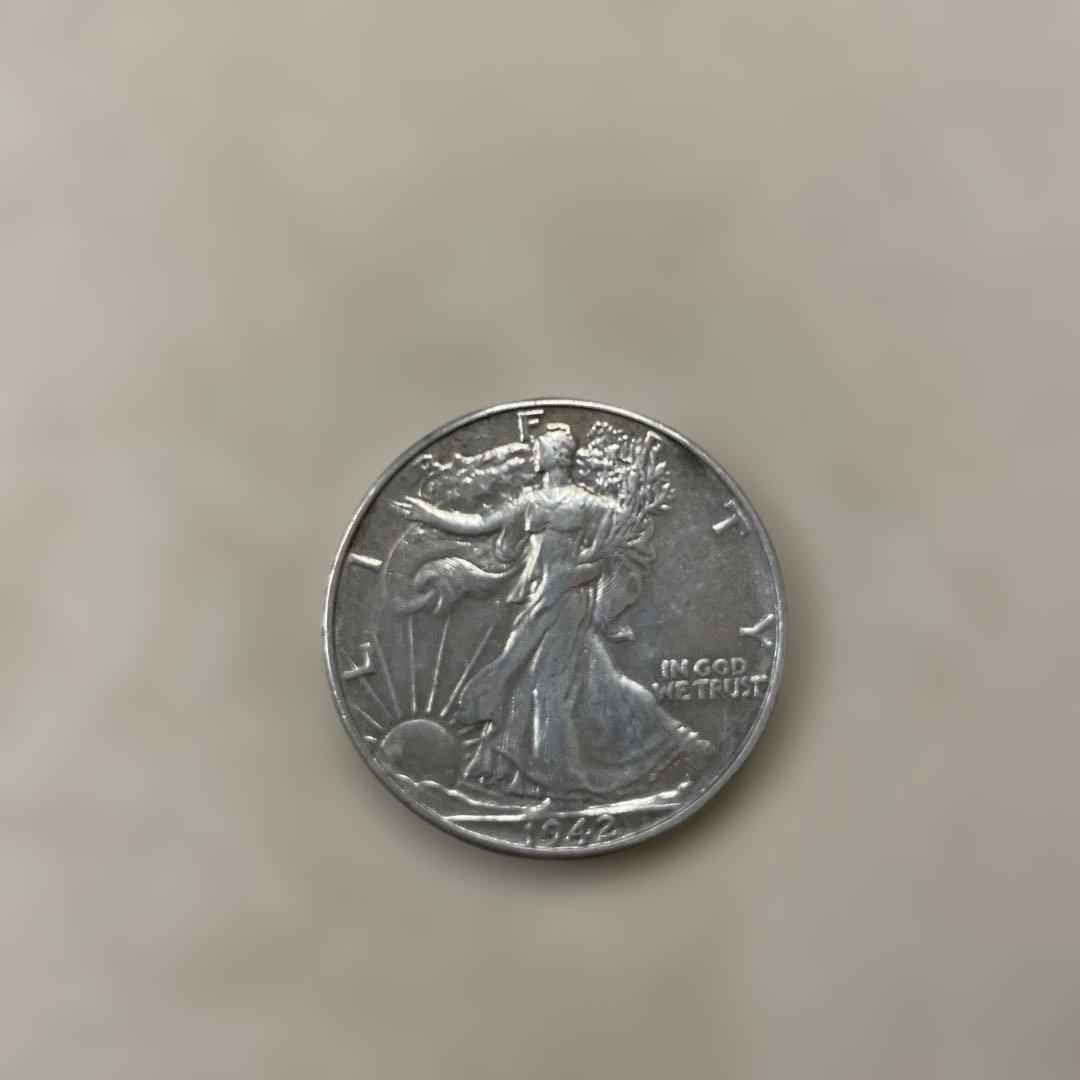 世界一美しい銀貨★USA 1942年★ウォーキング・リバティー イーグル銀貨
